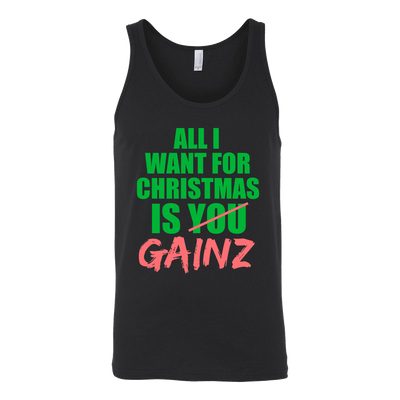Spartan Mart - T-shirt; All I Want For Christmas Is GAINZ