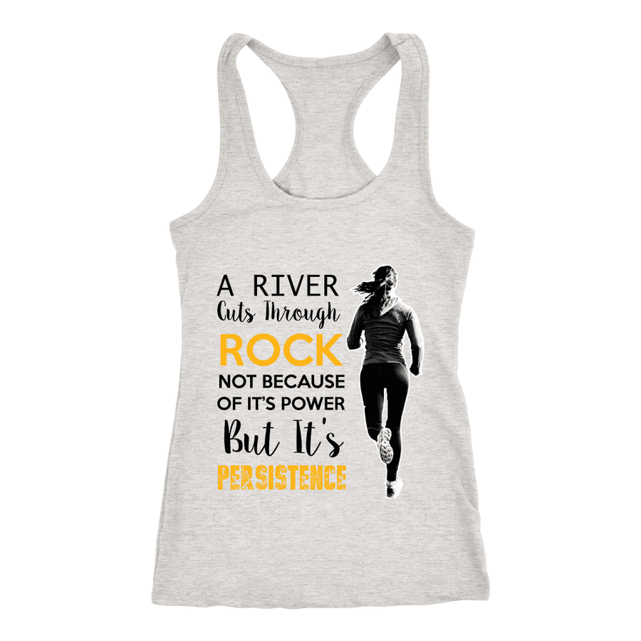 Spartan Mart - T-shirt; A River Cuts Through Rock Not Because Of It’s Power But It’s Persistence (Light) Mixed Apparel
