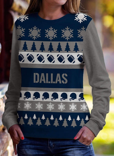 Spartan Mart - Sweatshirt; Dallas Football Ugly Christmas Sweatshirt