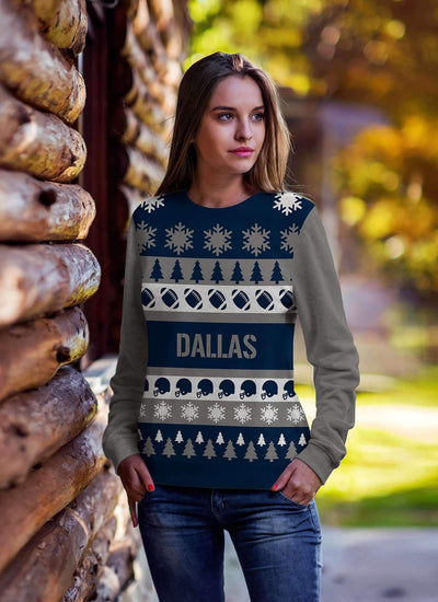 Spartan Mart - Sweatshirt; Dallas Football Ugly Christmas Sweatshirt