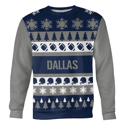 Spartan Mart - Sweatshirt; Dallas Football Ugly Christmas Sweatshirt