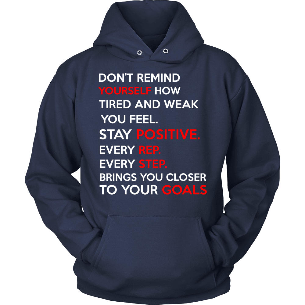 Spartan Mart - T-shirt; Don’t Remind Yourself How Tired and Weak You Feel (Dark) Men's Apparel
