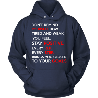 Spartan Mart - T-shirt; Don’t Remind Yourself How Tired and Weak You Feel (Dark) Men's Apparel