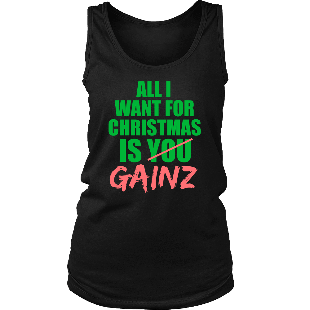 Spartan Mart - T-shirt; All I Want For Christmas Is GAINZ