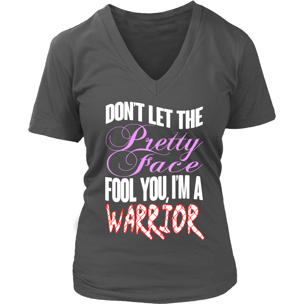 Spartan Mart - T-shirt; Don't Let The Pretty Face Fool You, I'm A Warrior Women's Apparel