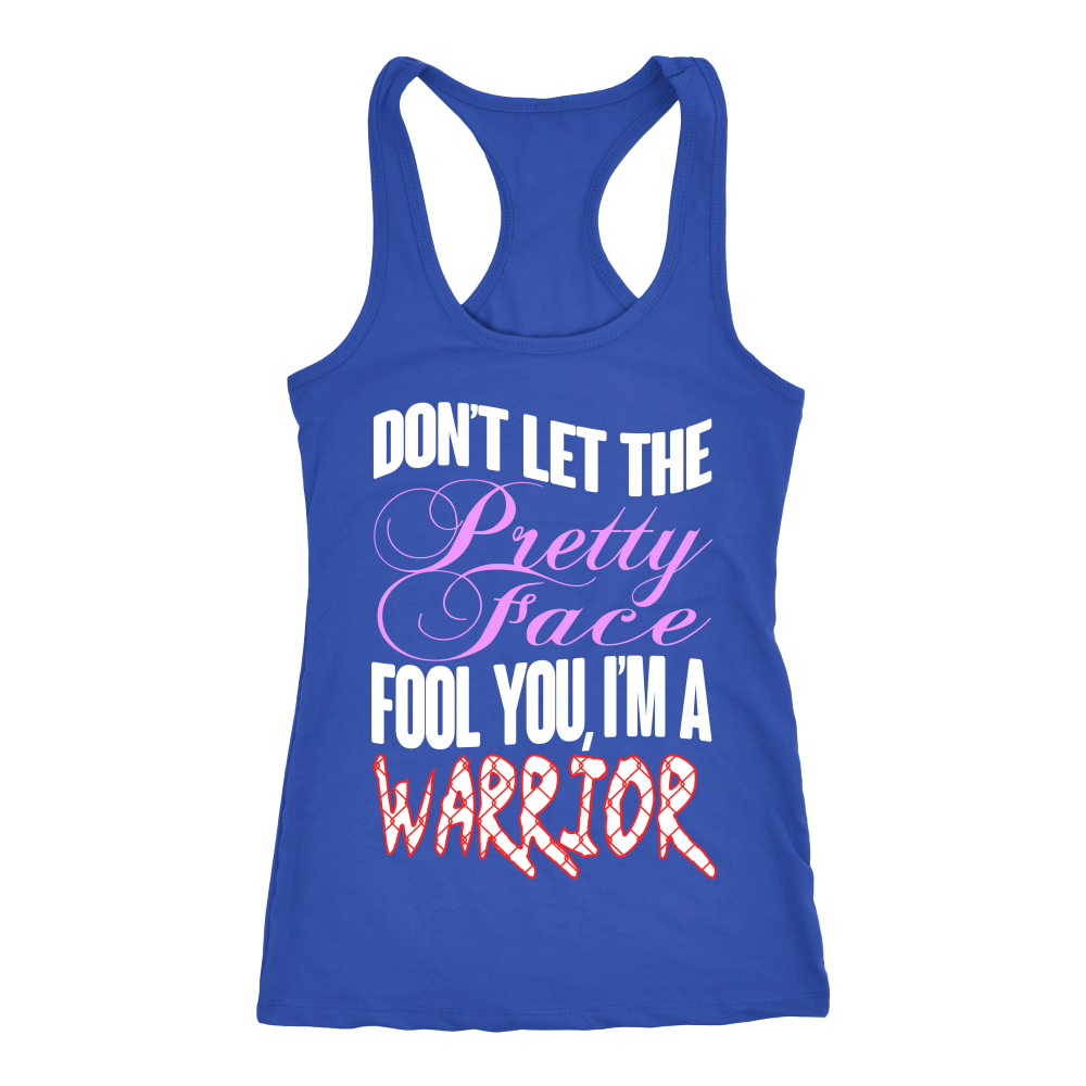 Spartan Mart - T-shirt; Don't Let The Pretty Face Fool You, I'm A Warrior Women's Apparel