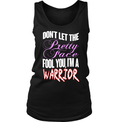 Spartan Mart - T-shirt; Don't Let The Pretty Face Fool You, I'm A Warrior Women's Apparel