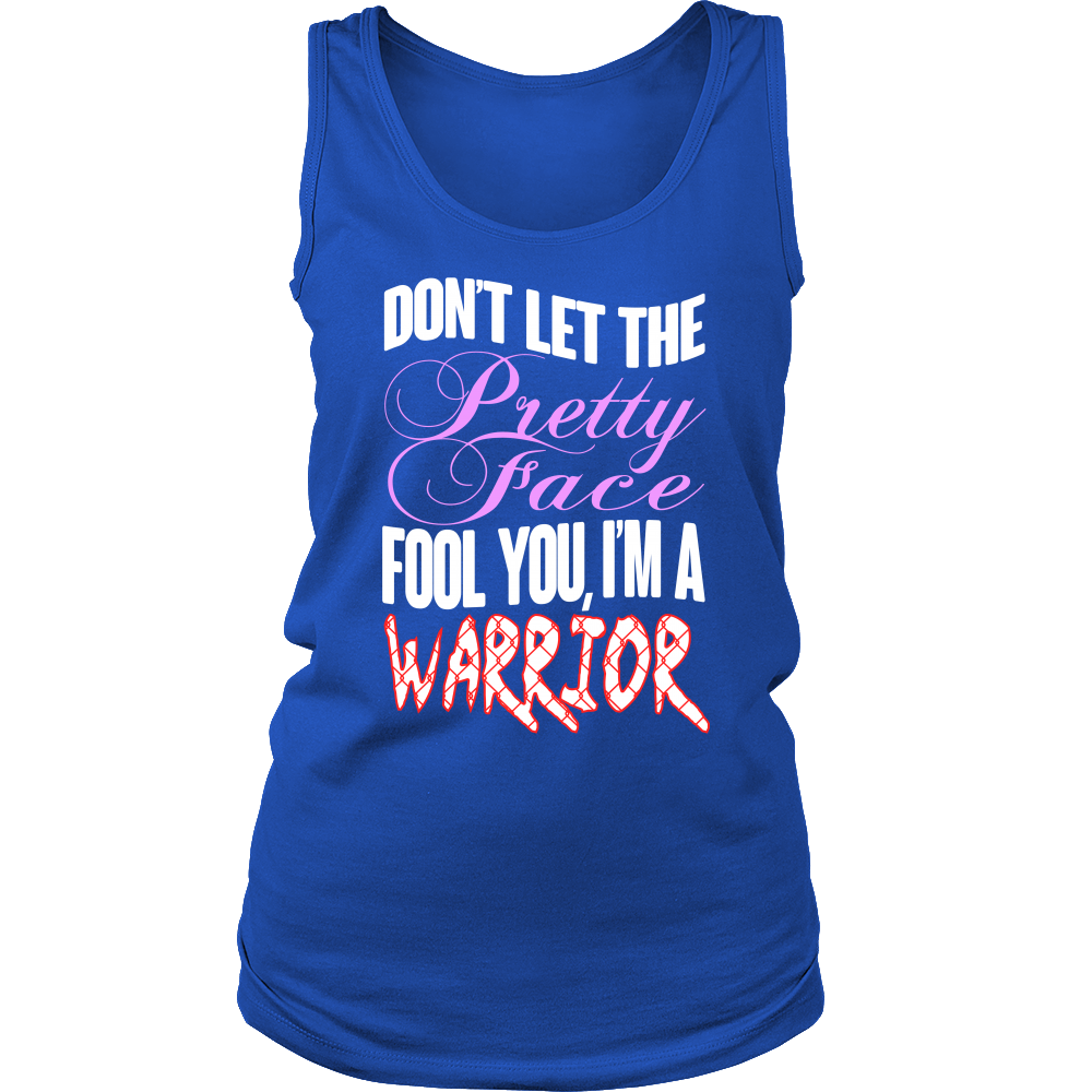 Spartan Mart - T-shirt; Don't Let The Pretty Face Fool You, I'm A Warrior Women's Apparel