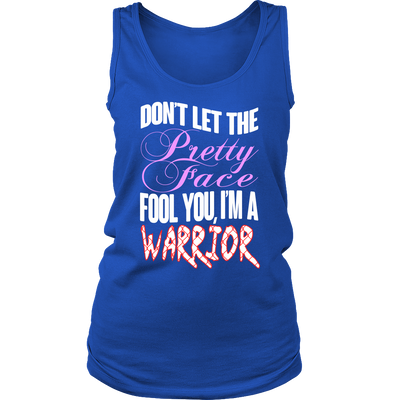 Spartan Mart - T-shirt; Don't Let The Pretty Face Fool You, I'm A Warrior Women's Apparel