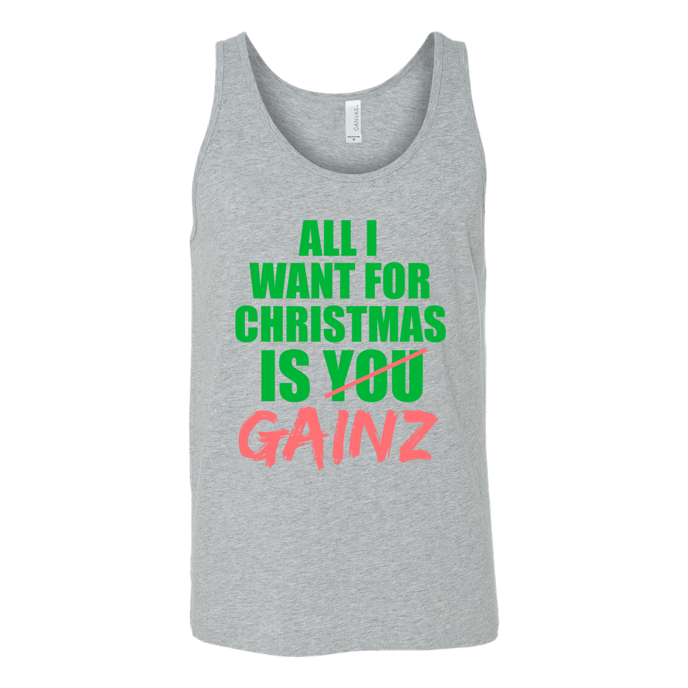 Spartan Mart - T-shirt; All I Want For Christmas Is GAINZ