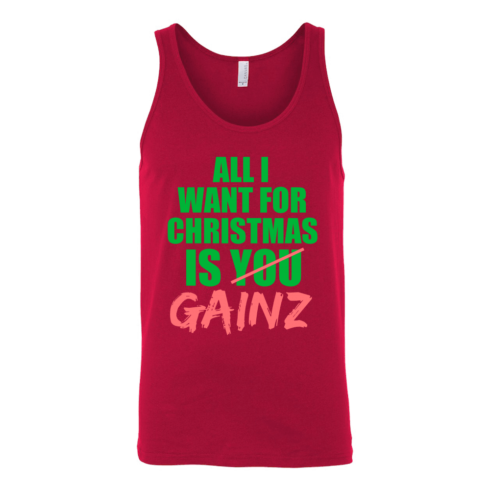 Spartan Mart - T-shirt; All I Want For Christmas Is GAINZ
