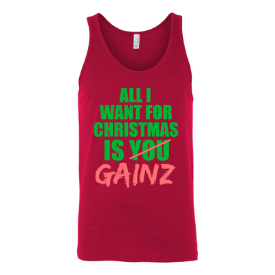 Spartan Mart - T-shirt; All I Want For Christmas Is GAINZ