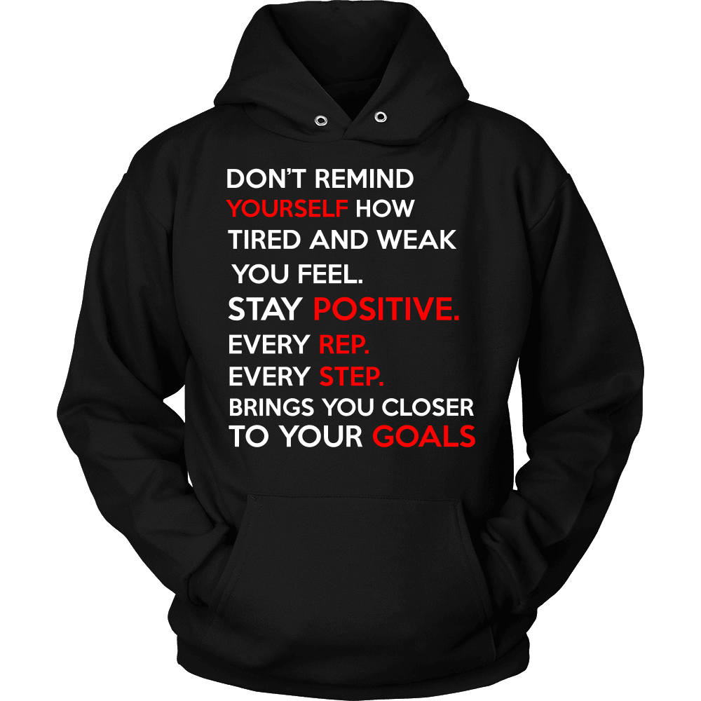 Spartan Mart - T-shirt; Don’t Remind Yourself How Tired and Weak You Feel (Dark) Men's Apparel