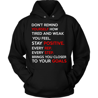 Spartan Mart - T-shirt; Don’t Remind Yourself How Tired and Weak You Feel (Dark) Men's Apparel
