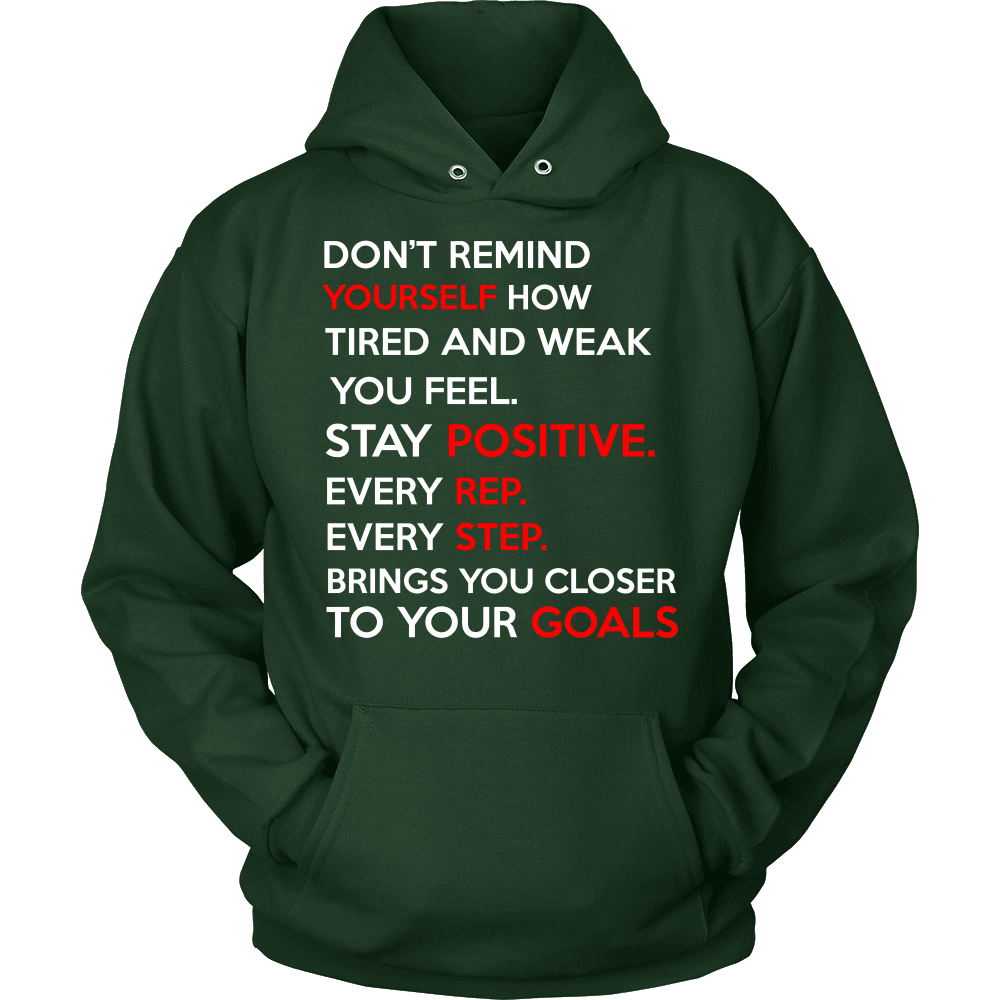 Spartan Mart - T-shirt; Don’t Remind Yourself How Tired and Weak You Feel (Dark) Men's Apparel