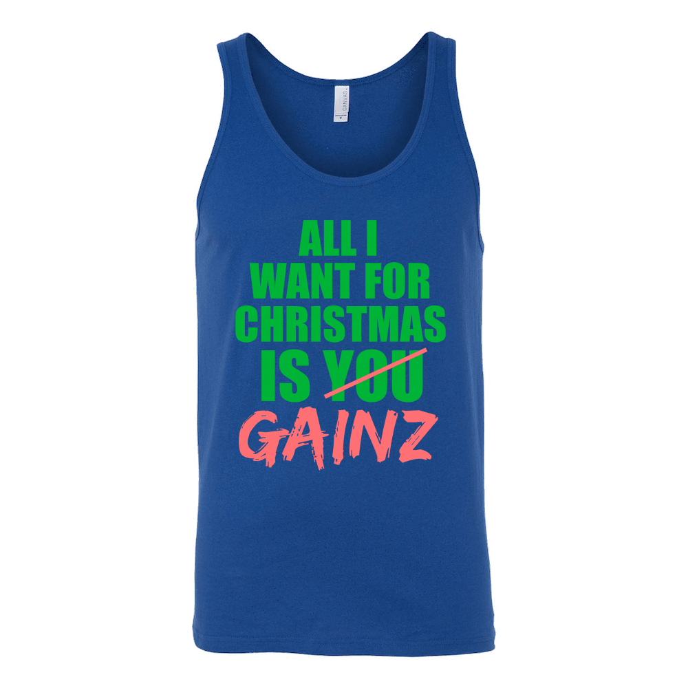 Spartan Mart - T-shirt; All I Want For Christmas Is GAINZ