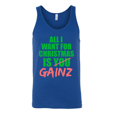 Spartan Mart - T-shirt; All I Want For Christmas Is GAINZ