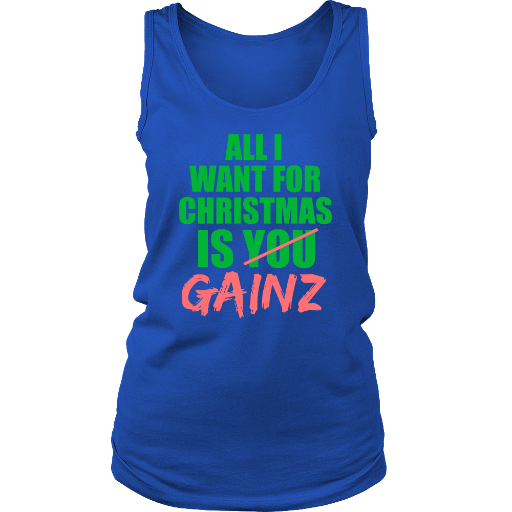 Spartan Mart - T-shirt; All I Want For Christmas Is GAINZ